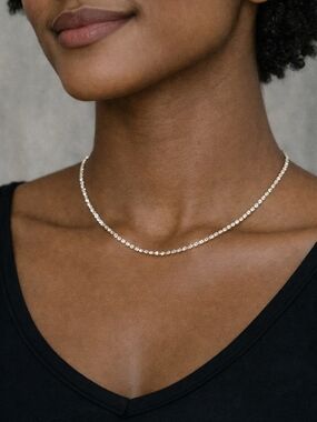 Anne Klein Crystal Padlock Necklace – Elegant Gold Chain